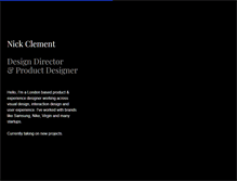 Tablet Screenshot of nickclement.co.uk